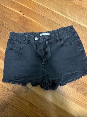 PacSun Women's High-Rise Black Denim Shorts